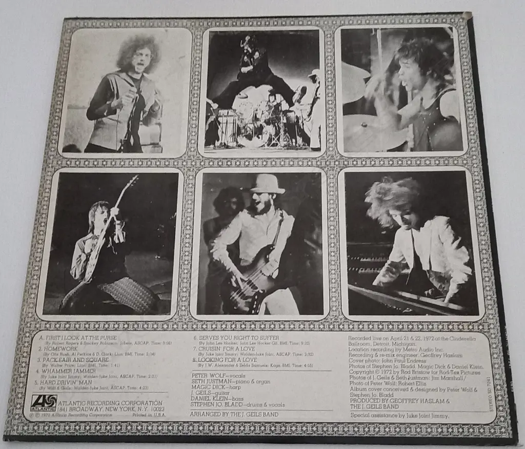 The J. Geils Band, "Live" Full House Image 1++